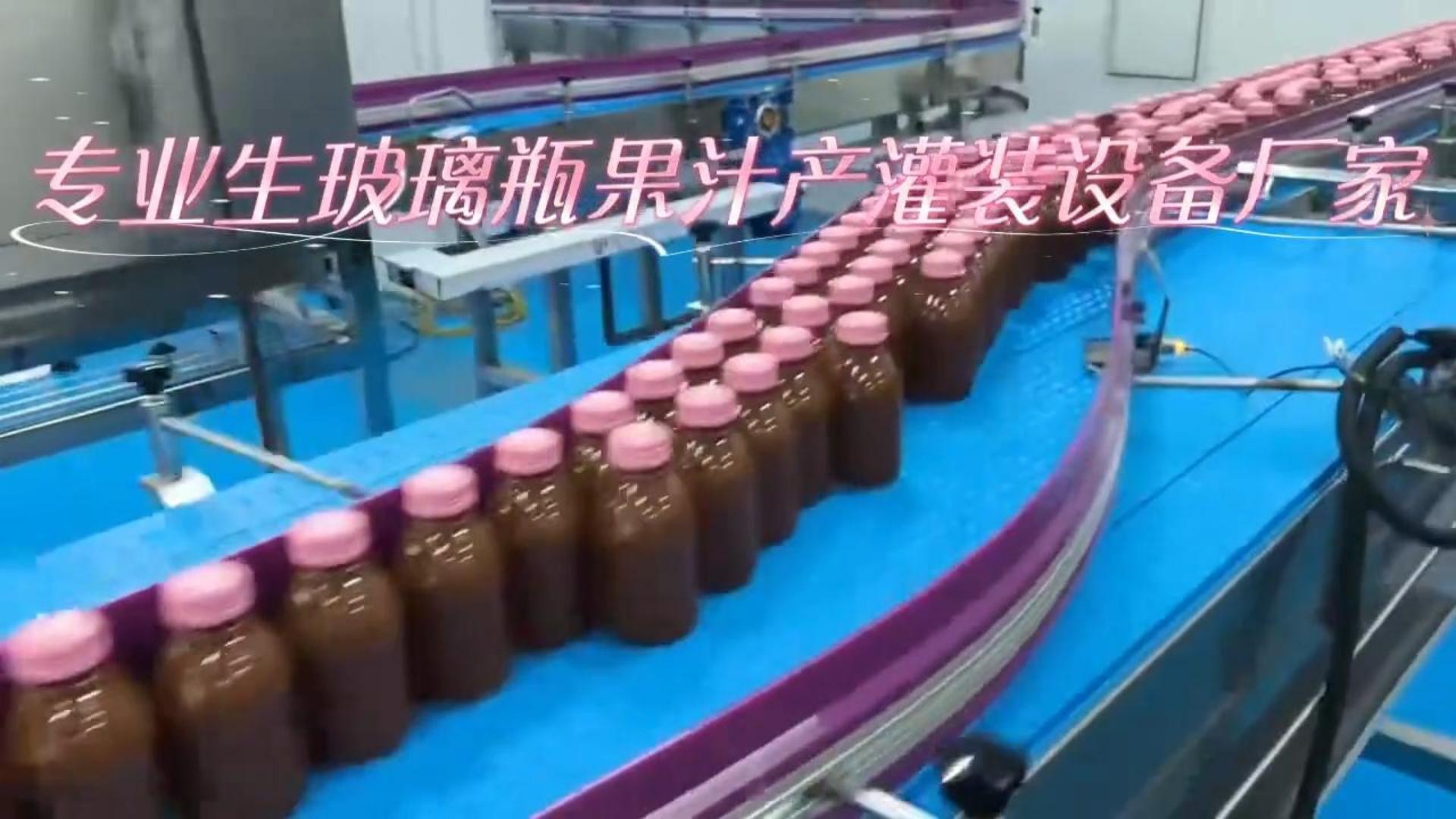 玻璃瓶果汁产灌装生产线